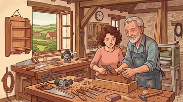 Initiation à la menuiserie : la petite étagère d'Hubert