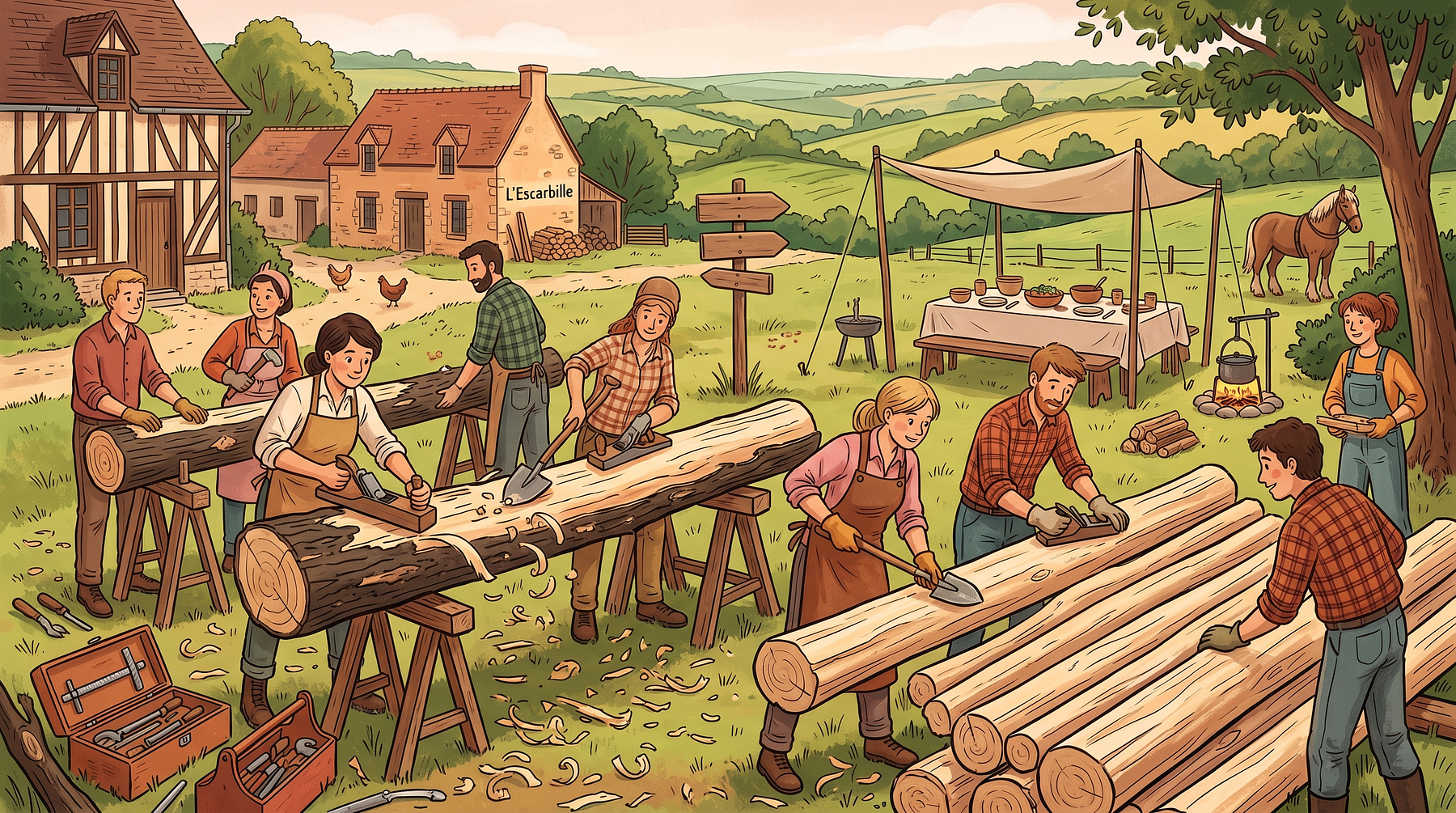 Weekend écorçage : Chantier participatif