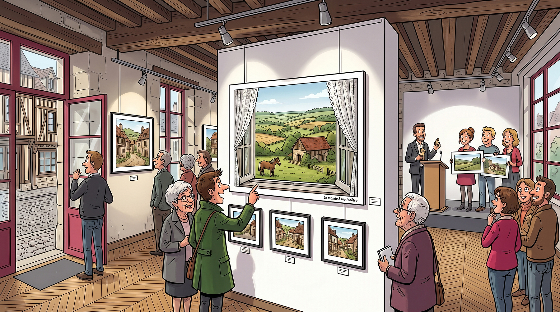 Vernissage de l'exposition Le monde à ma fenêtre