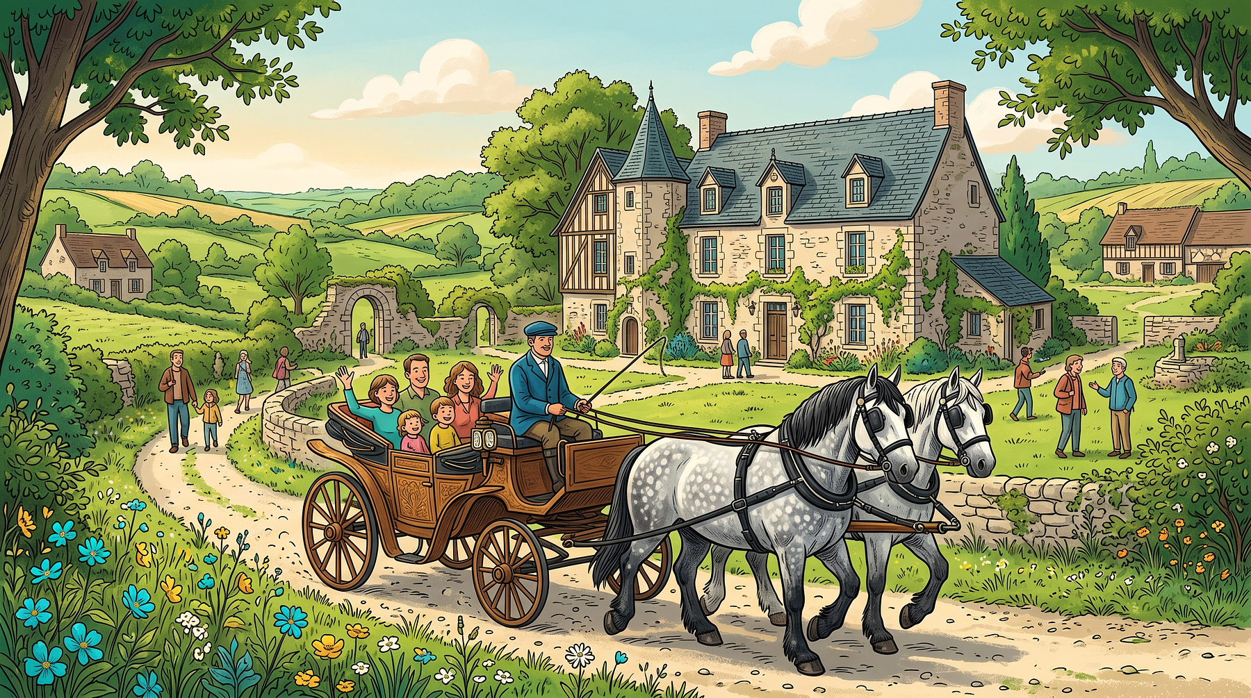 Balade attelée au domaine de Courboyer