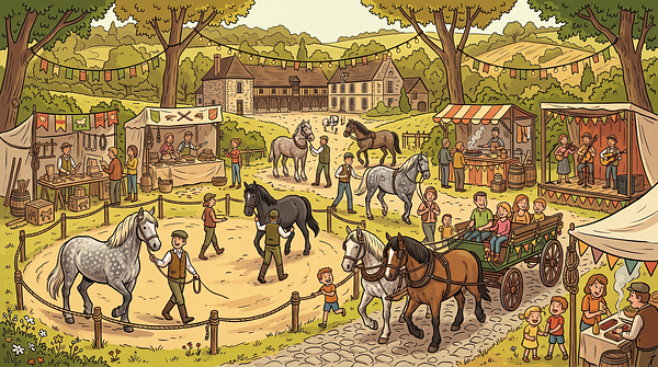 Cheval Percheron en fête