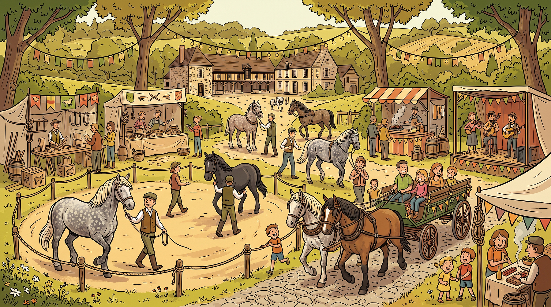 Cheval Percheron en fête